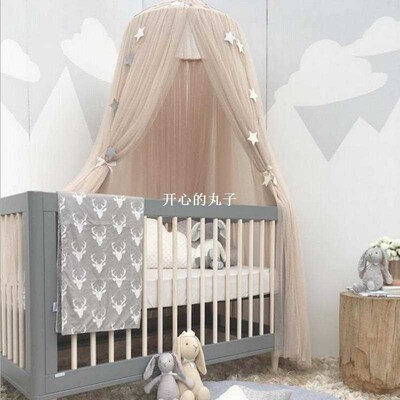 Hanging Kid Bedding Round Dome Bed Canopy Bedcover Mosquito
