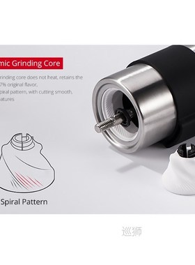 2 Size Manual Ceramic Coffee Grinder Stainless Steel Adjusta