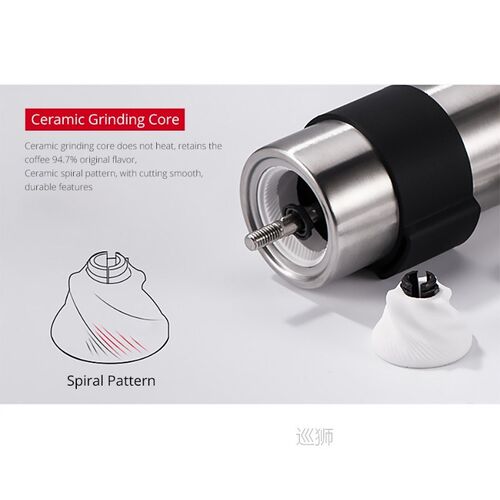 2 Size Manual Ceramic Coffee Grinder Stainless Steel Adjusta
