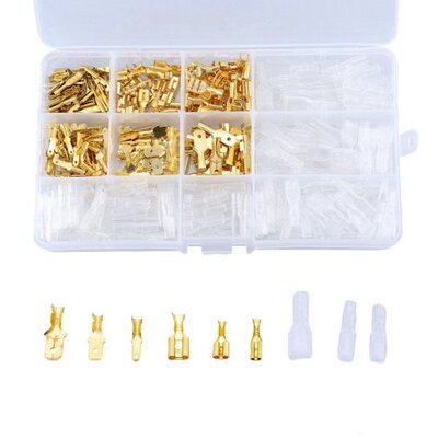 340PCS/BOX 2.8mm 4.8mm 6.3mm Female Male Spade Crimp Termina