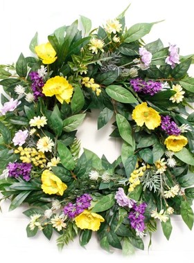 22inch Artificial Spring Wreat Front Door Wreath Handcrafted