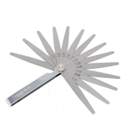 Alloy Stainless Steel Feeler Gauge Gap Sheet 0.05-1.0mm Metr