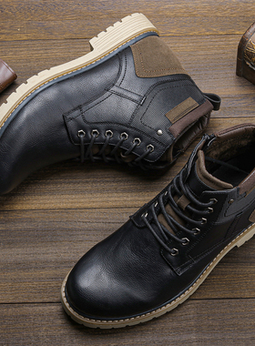 Men's Leather Winter Boots WOOTTEN Brand Winter Boot