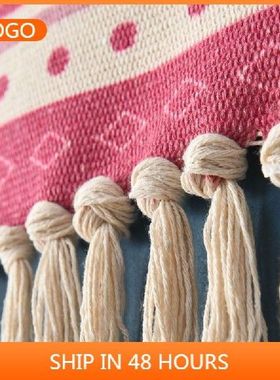 National Style Living Room Porch Cotton Braided Printed