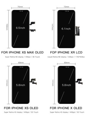 AAA    OLED For iPhone X XR XS Max LCD In-cell Screen Replac