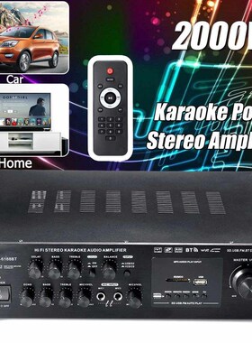2000W Audio Amplifier Home  Sound Bluetooth Stereo Amplifier