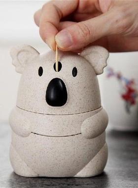 Cartoon Koala Automatic Toothpick Holder Creative Household