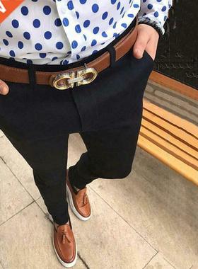 Men's Slim Business Formal Pants Slim Fits C