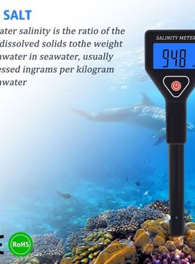 Portable Salinity Meter Salinometer Halometer Seawater Food