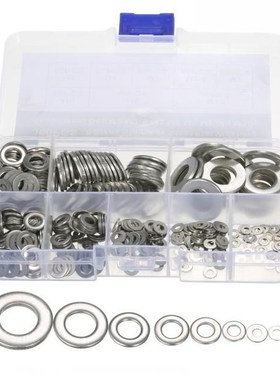 360Pcs Stainless Metal Steel Washer Gasket Flat Sealing Ring