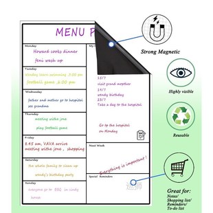 Magnetic Dry Erase Weekly Planner Board Refrigerator Weekly