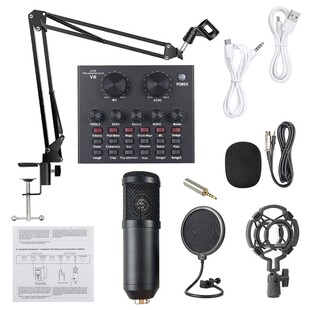 New Live Sound Card Microphone Set Voice Changer Multifuncti