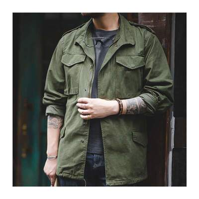 Maden M65 Jackets For Men Army Green Oversize Denim Jacket M