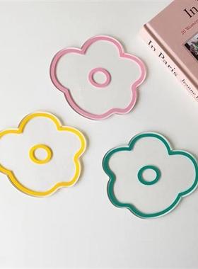 South Korea Ins Color Acrylic Coaster Insulation Pad Creativ