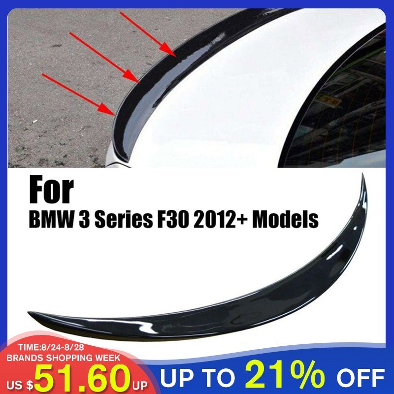 Gloss Black Rear Trunk Boot Sper Lip Wings  BMW 3 Series F30