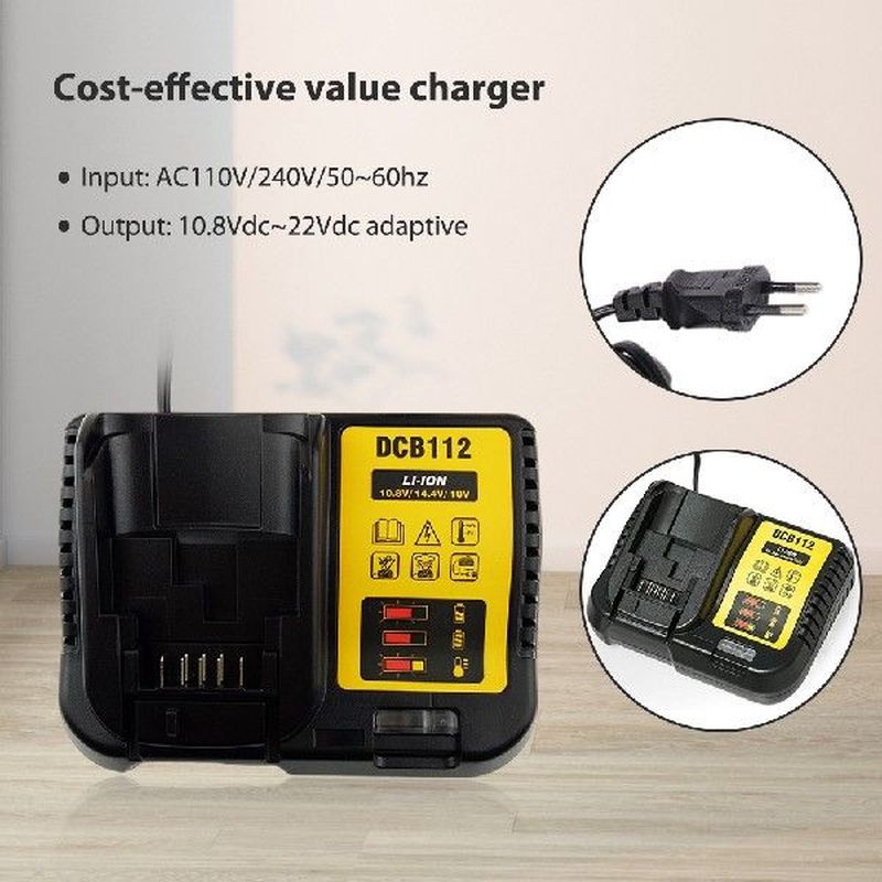 Battery Charger for Dewalt DCB180 DCB120 DCB127 DCB200