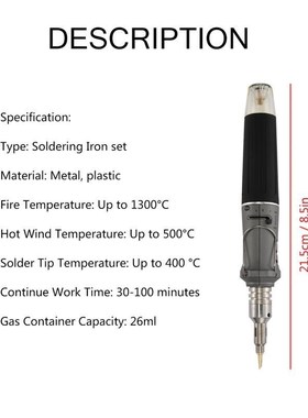 /10 in 1 Automatic Ignition Butane Soldering Iron Kit Weldin