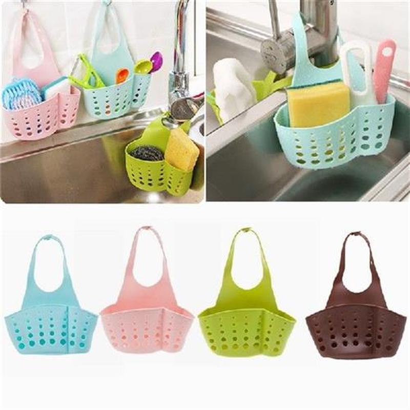 Portable Sink Shelf Storage Basket Bag Soap Sponge Holder