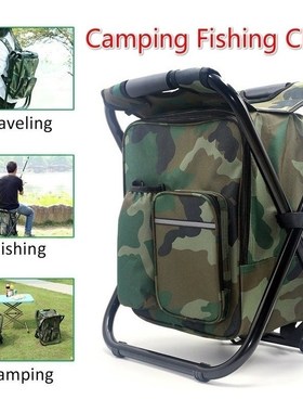 2 In 1 Outdoor Camping Folding Backpack Stool Fishing Chair