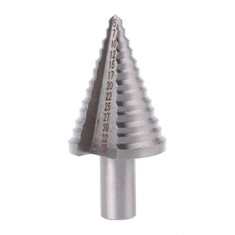 13 Step HSS Spiral Grooved Conical Cone Drill Bit Hole