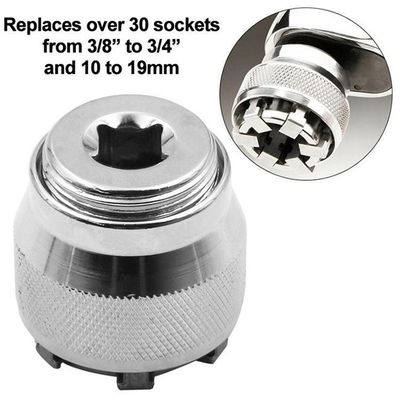 Drive 10 19 mm Adjustable Hex Universal Socket Torque Ratch