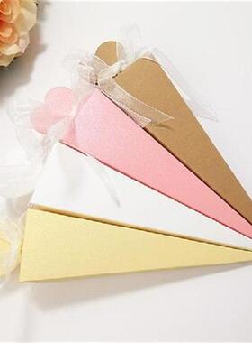 100pcs Ice Cream Tip Cone Shape Gift Box Paper Candy Baby