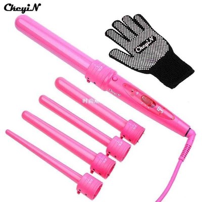 100-240V CkeyiN 9-32mm 5 in 1 Hair Curling Iron Ceramic Hair