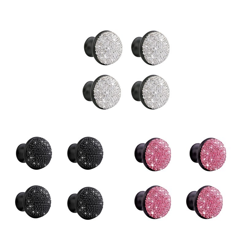 4Pcs Crystal Door Knobs Crystal Knobs Rhinestone Cabinet Doo