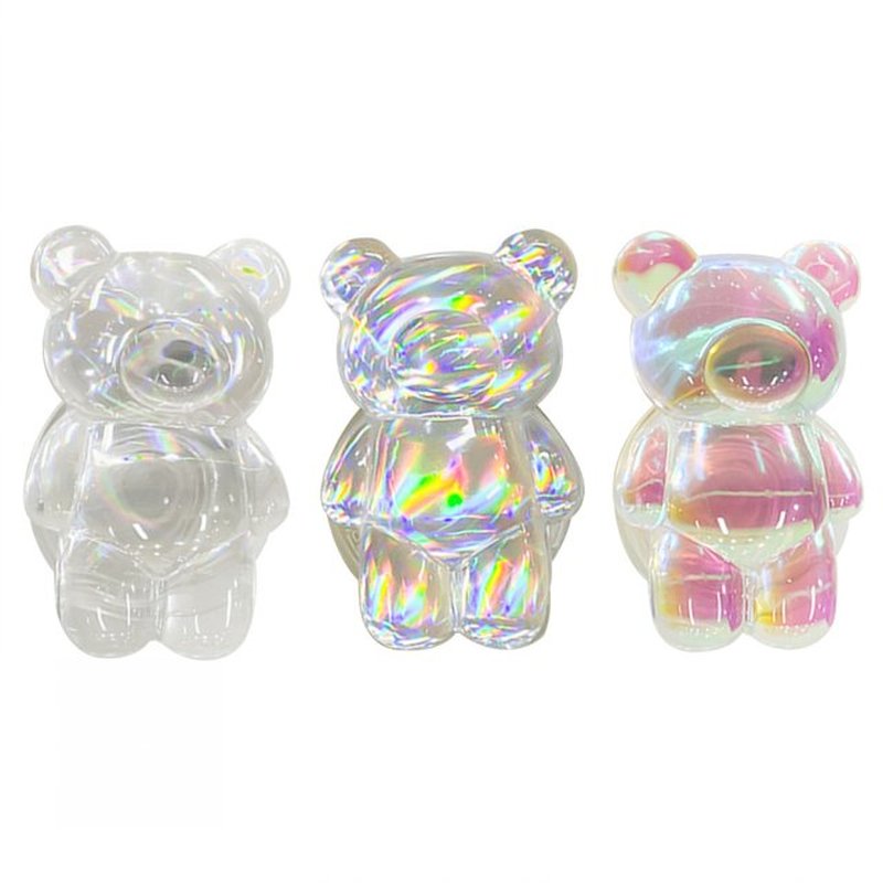 3D Cartoon Cute Aurora Bear Phone Support Holders Epoxy Resi