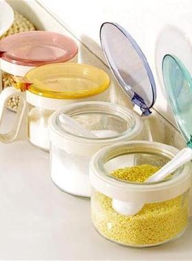 One Piece Lid Glass Jars Spice Bottle Household Seasoning