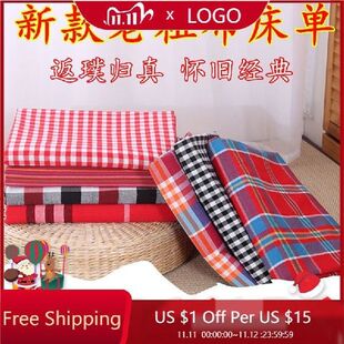 Bed sheet single double bed sheet traditional old coarse