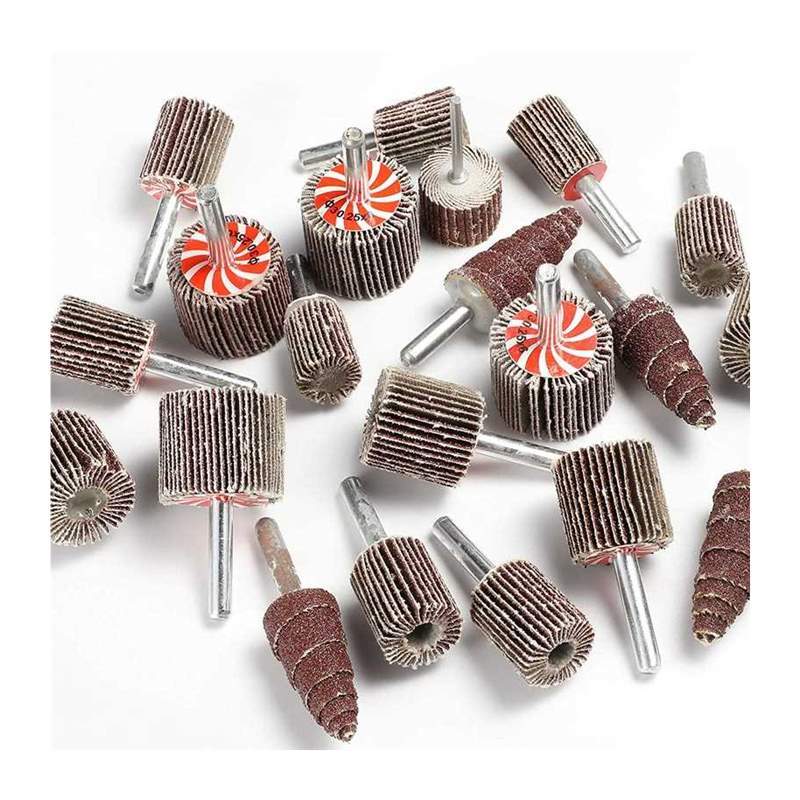 16PCS Flap Wheels 1/4Inch 80 Grit Aluminum Oxide Shank Mount