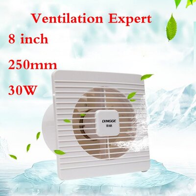8 inch 180mm Bathroom exhaust fan  kitchen Glass window wall