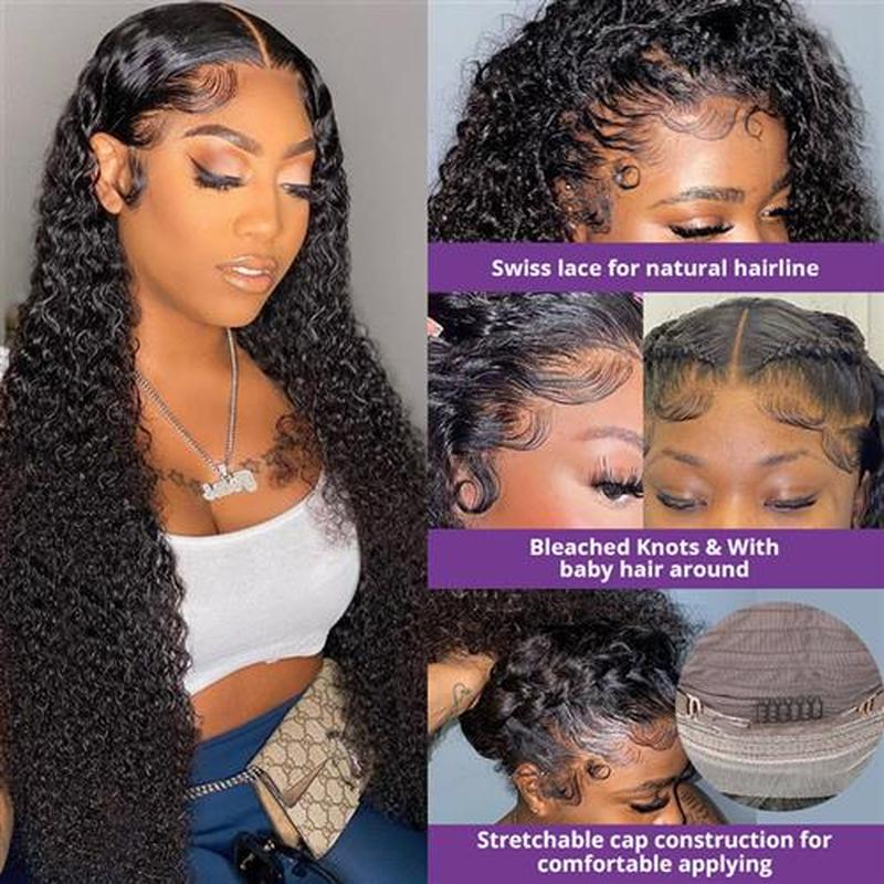 Deep Wave Lace Frontal Wig 13x4 Hd Lace Frontal Wig Curly Hu