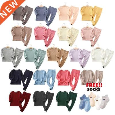 Spring Autumn Fall Winter Boys Girls Kids Cotton Clothes Set