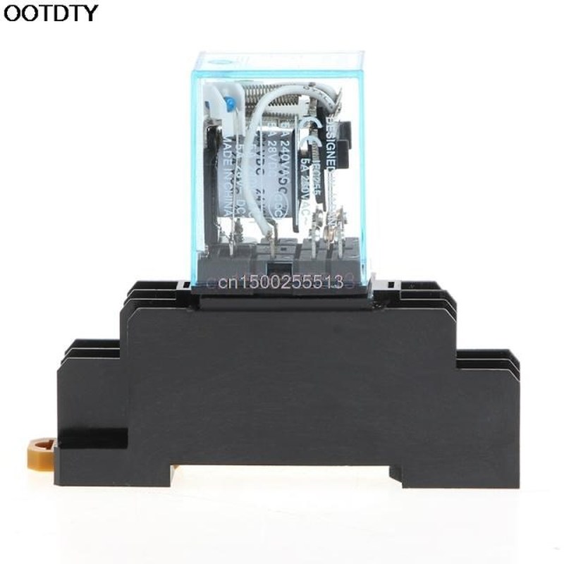 8 Pin MY2NJ Relay 24 V DC Small Relay 5A DPDT Coil With Base