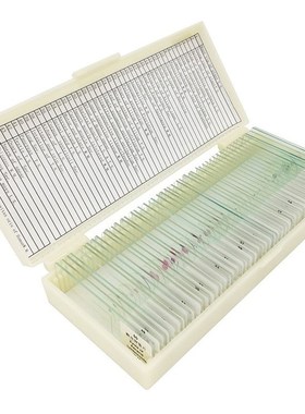 50 PCS Prepared Basic Science Microscope Slides Learning Res