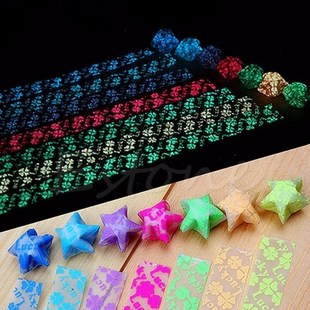 125X Glow Star Dark Origami Lucky Plastic Strip Folding