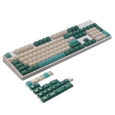 128 Keys New Amber Keycap PBT Dye Sublimation Mechanical Key