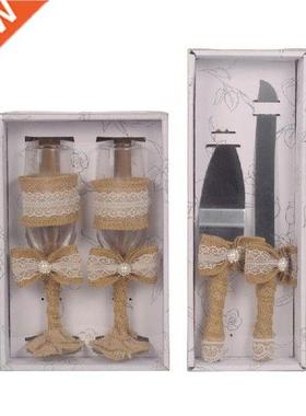 2-4pcs Rustic Wedding Cake Knife Serving Set Toasting