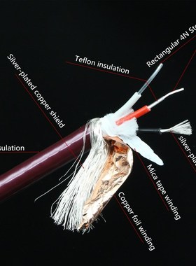 DIY HiFi Audio Cable Square Core 4N Pure Silver Conductor R