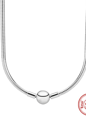 2021 New 925 Sterling Silver Moments Snake Necklace  Silver