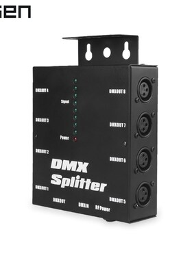 ALIEN 8 Way Channels Isolated 3Pin DMX 512 Optical Splitter