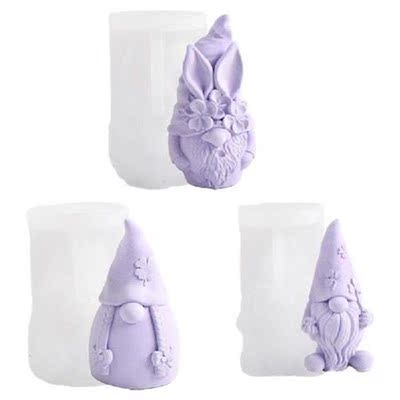 3D Swedish Easter Gnome Molds Candle Making Mold DIY Crafts