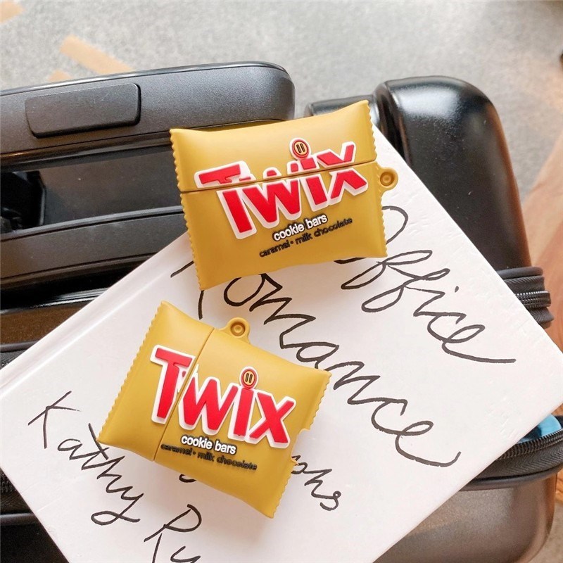 3D TWIX Chocolate package silicon soft case for Apple airpo