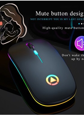 Wireless Mouse Silent Mouse 1600 DPI Ergonomic Mause Noisele