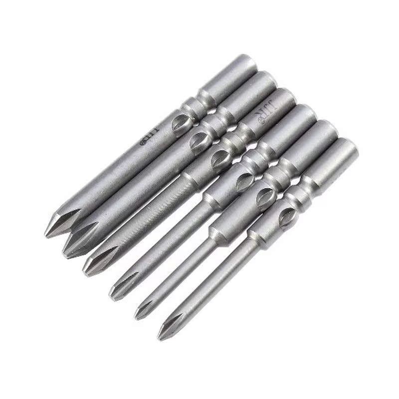 6pcs 60mm Torx Size Tamper Proof Bit Set Plum Blossom Shape