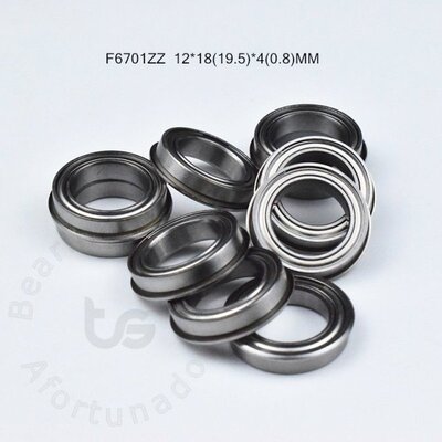 Flange  10pcs F6701ZZ 12*18(19.5)*4(mm) Free shipping chrome