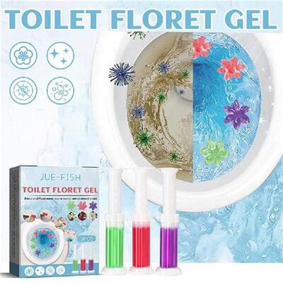3pcs Toilets Flower Aromatic Gel Automatic Cleaning Toilets