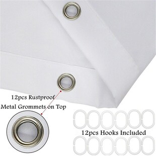 Bathroom Curtain Decorative Waterproof Hooks Geometry Polyes